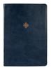 NKJV Reference Bible Super Giant Print Blue (Red Letter Edition) Premium Imitation Leather - Thumbnail 0
