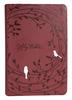 NKJV End-Of-Verse Reference Bible Giant Print Raspberry Birds (Red Letter Edition) Premium Imitation Leather - Thumbnail 0