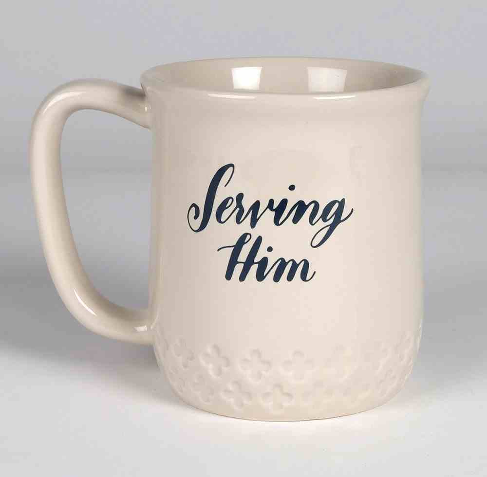 Ceramic Mug: He Shines, Cream & Navy Writing Homeware