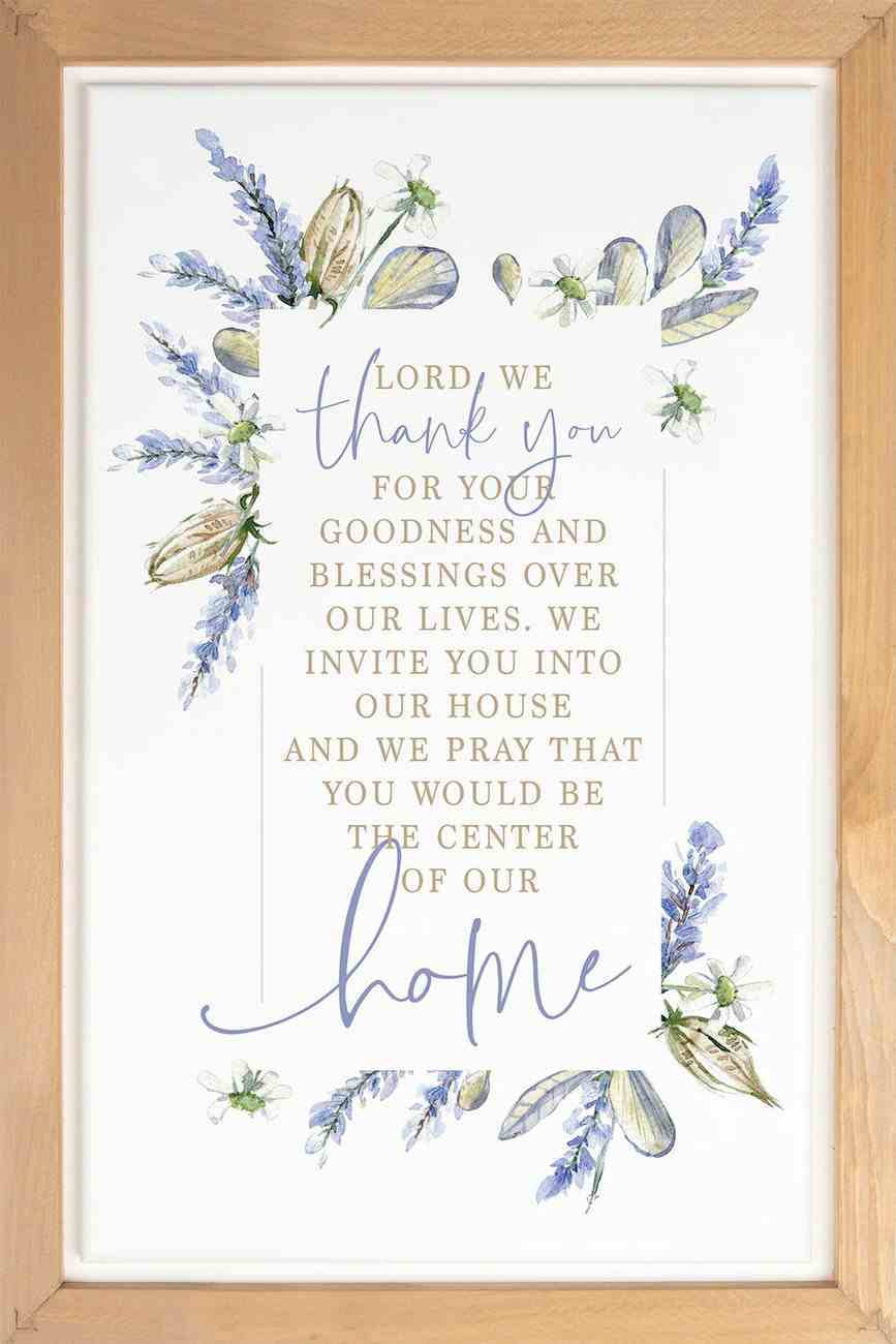 Framed Wall Art: Lord We Thank You...Home, Lavender Sprigs (Mdf/pine) Plaque