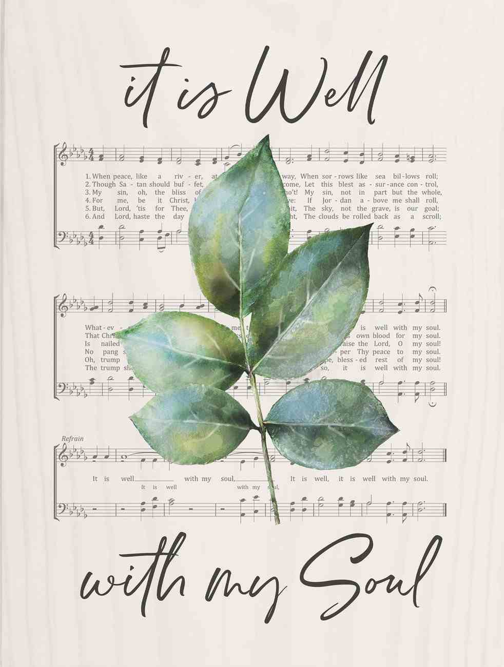 Tabletop Decor : It is Well With My Soul (Pine) (Vintage Praise Series) Homeware