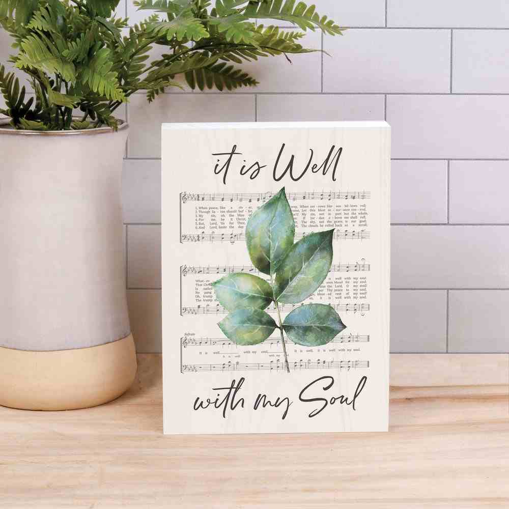 Tabletop Decor : It is Well With My Soul (Pine) (Vintage Praise Series) Homeware