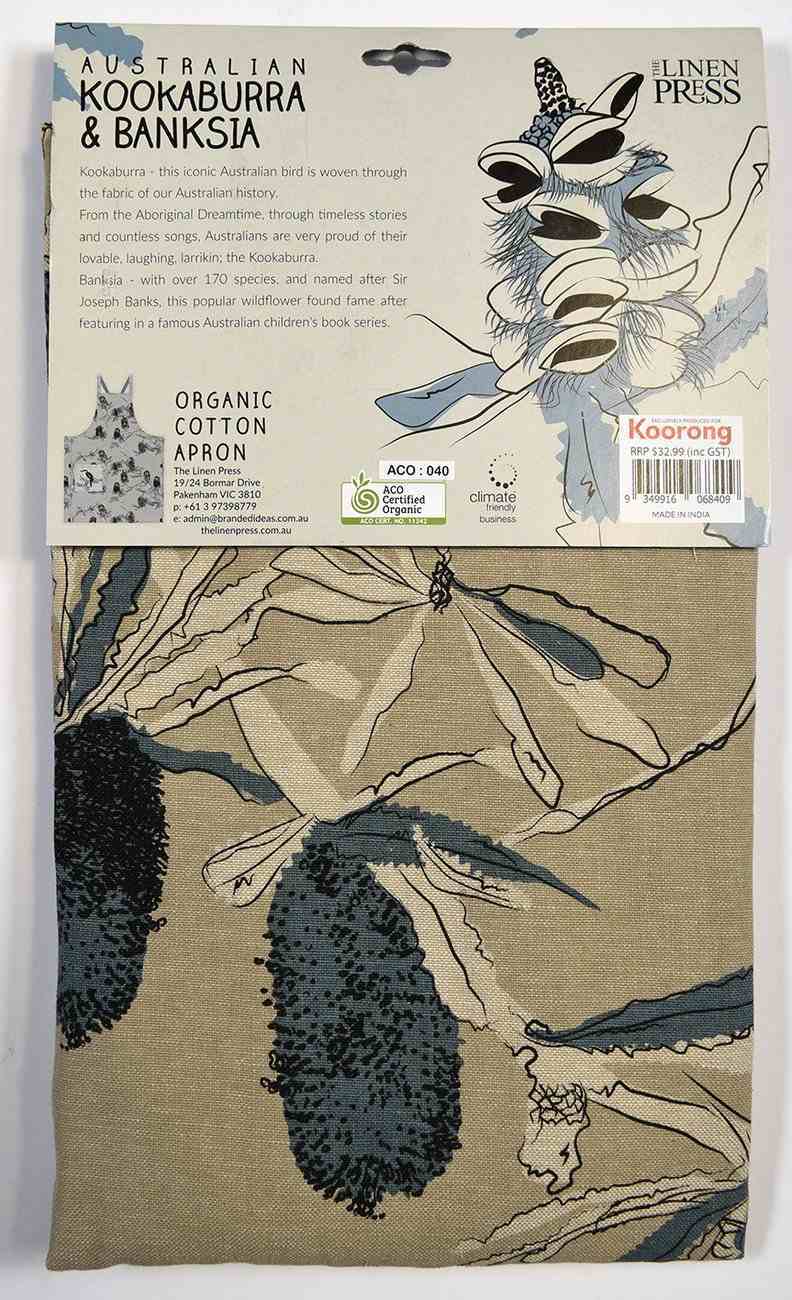 Apron Kookaburra & Banksia Make a Joyful Noise... (Psalm 100: 1) (Australiana Products Series) Soft Goods