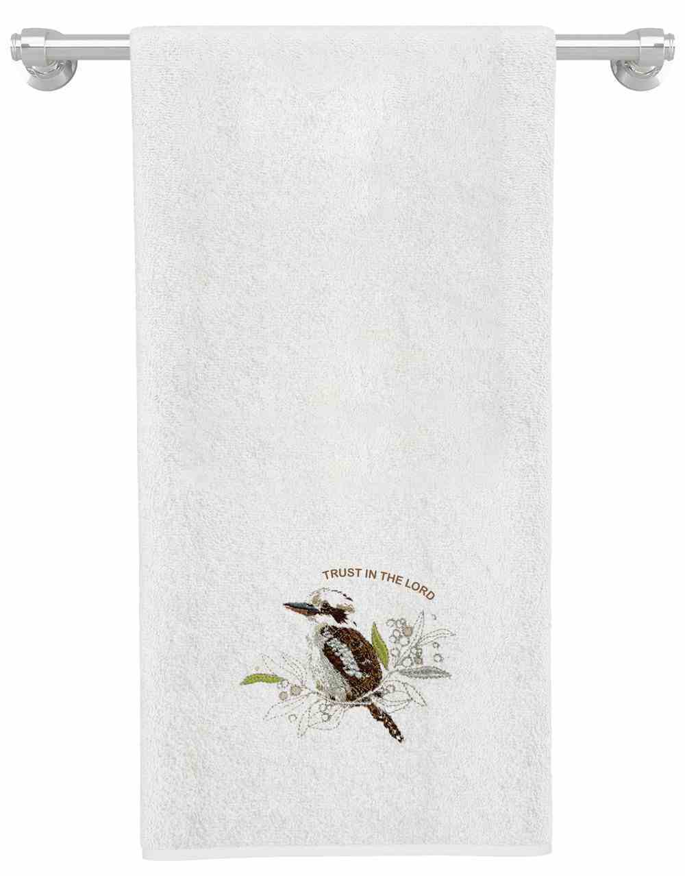 Hand Towel Kookaburra & Banksia Faith (Psalm 100: 1) (Australiana Products Series) Soft Goods