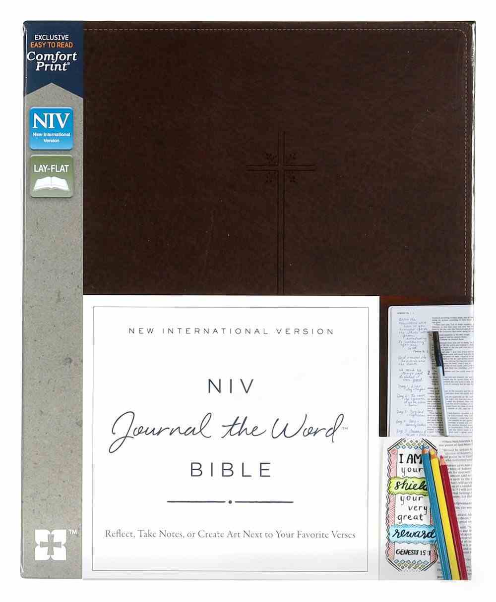 NIV Journal the Word Bible Brown (Red Letter Edition) Premium Imitation Leather