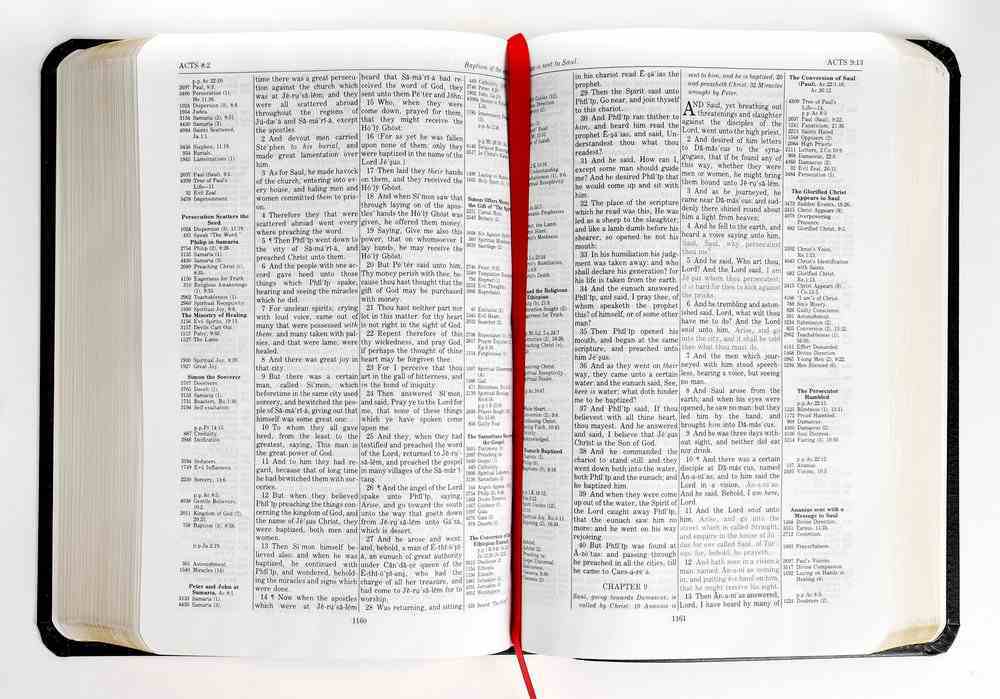 KJV Thompson Chain-Reference Bible Handy Size Black (Red Letter Edition) Bonded Leather