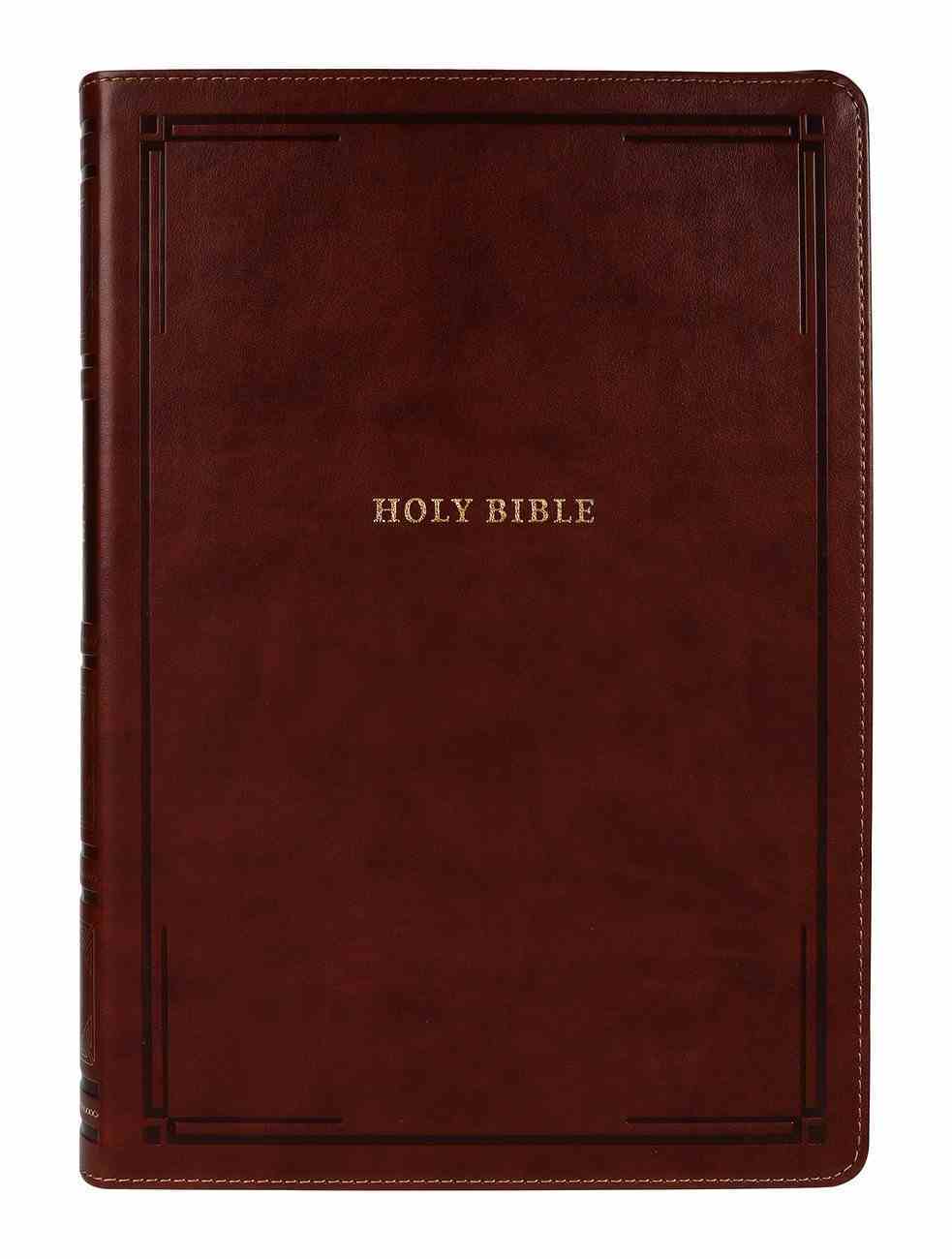 Nkjv Reference Bible Super Giant Print Brown Thumb Index (red Letter 