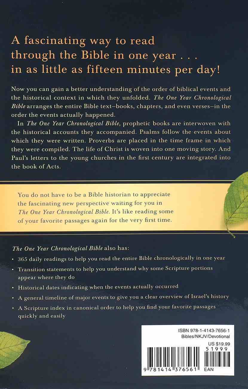 NKJV One Year Chronological Bible (Black Letter Edition) Paperback