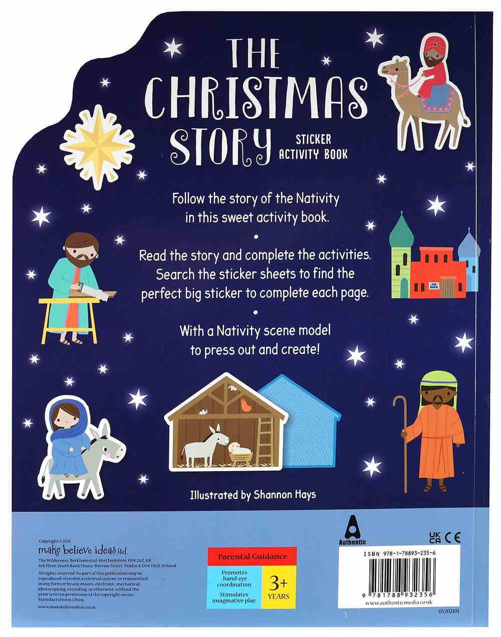 The Christmas Story Sticker Activity Book: With Big Stickers and Card Press Outs Paperback
