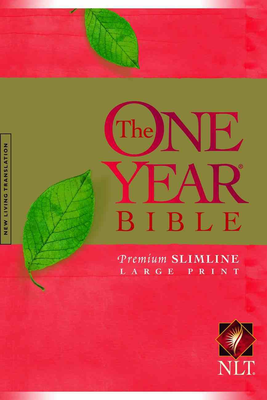 NLT One Year Bible Premium Slimline Large Print (Black Letter Edition) Paperback