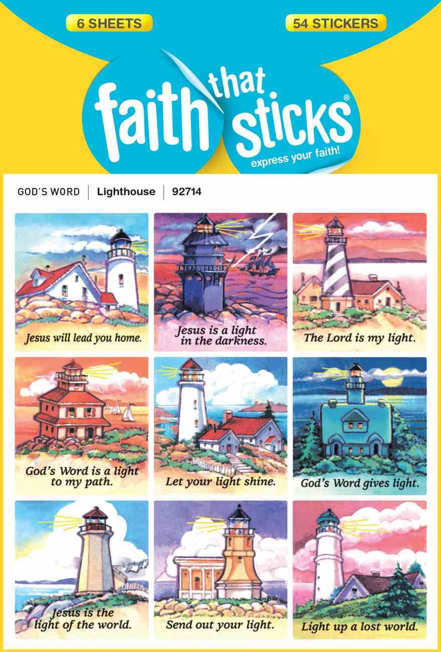 Lighthouse (6 Sheets, 54 Stickers) (Stickers Faith That Sticks Series) Stickers