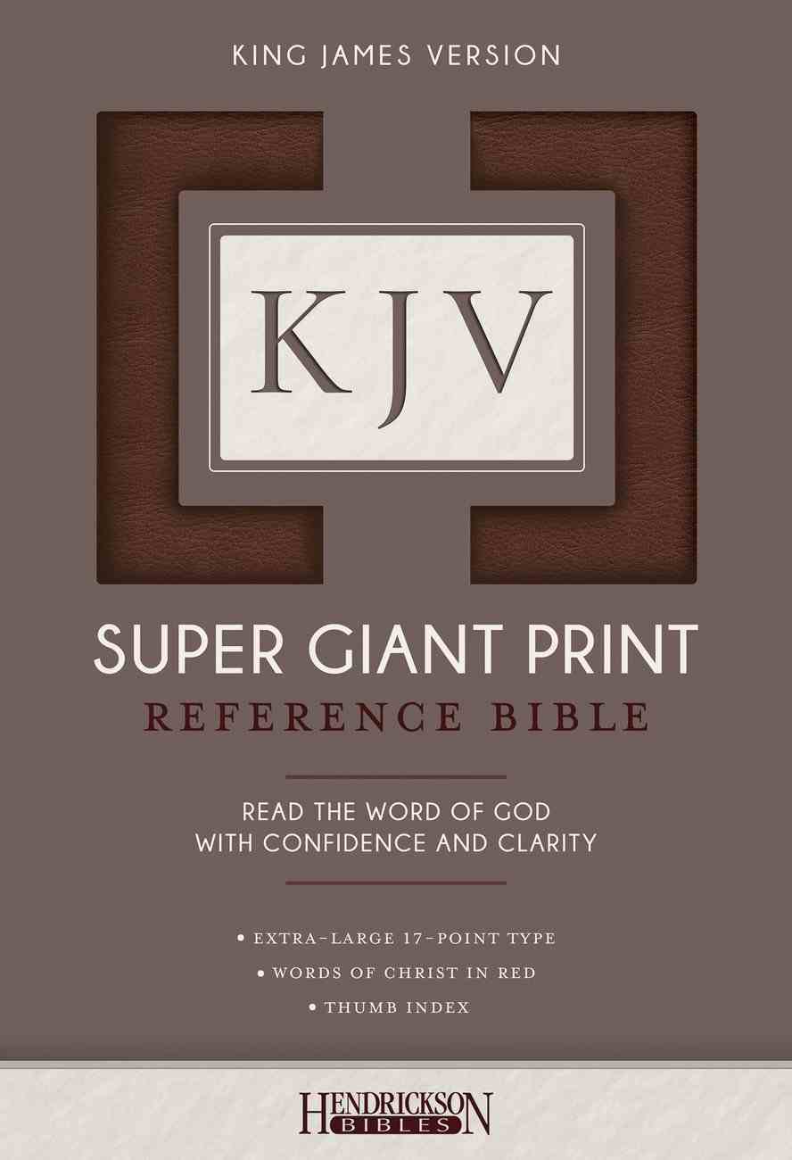 KJV Super Giant Print Thumb Indexed Reference Bible Brown Flexisoft Imitation Leather