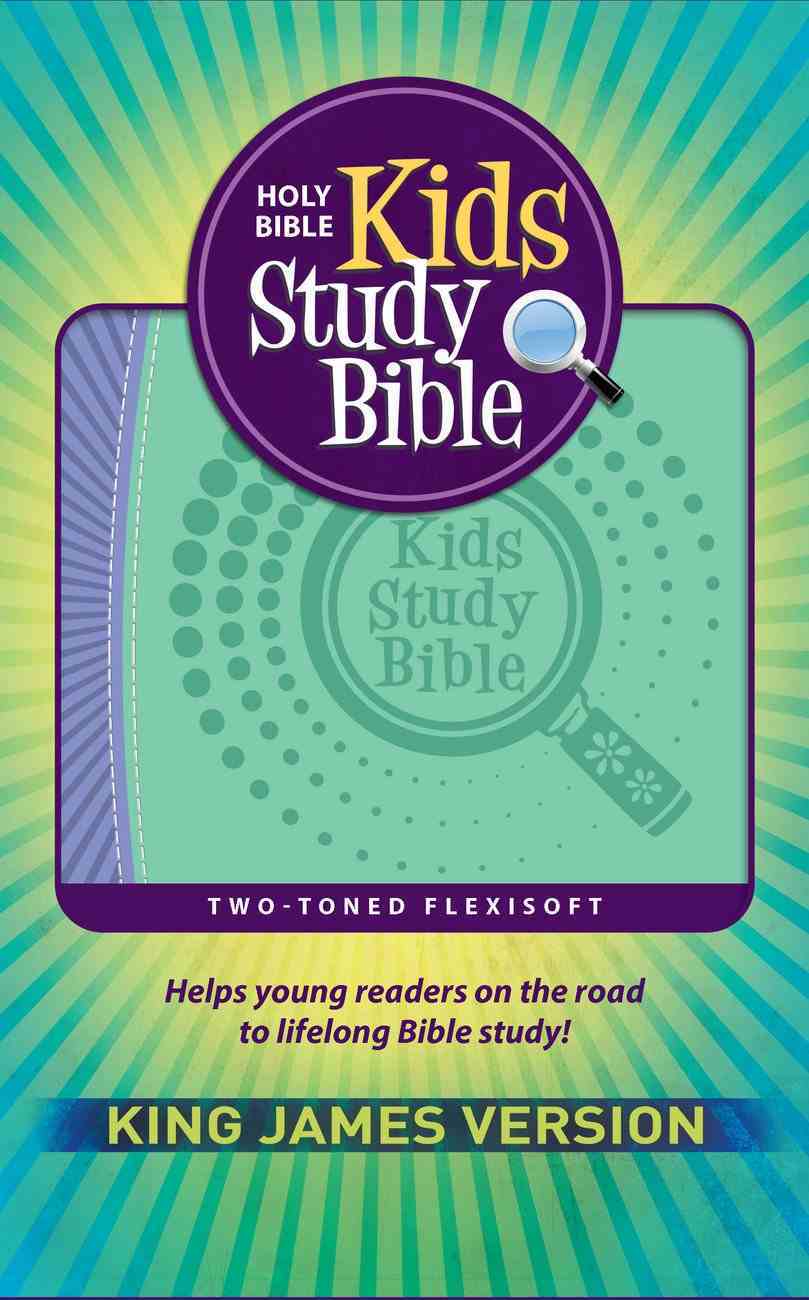 KJV Kids Study Bible Flex Purple Green (Red Letter Edition) Flexi Back
