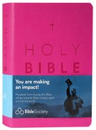 NIV Colour Burst Bible Large Print Hot Pink Premium Imitation Leather