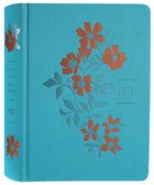 NLT Wide Margin Bible Filament Enabled Edition Ocean Blue Floral Indexed (Red Letter Edition) Hardback