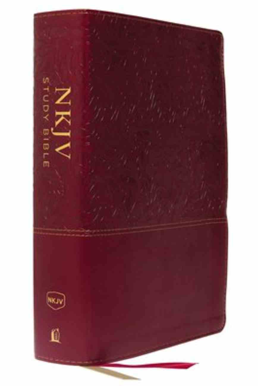NKJV Study Bible Red Full-Color Indexed (Black Letter Edition) Imitation Leather